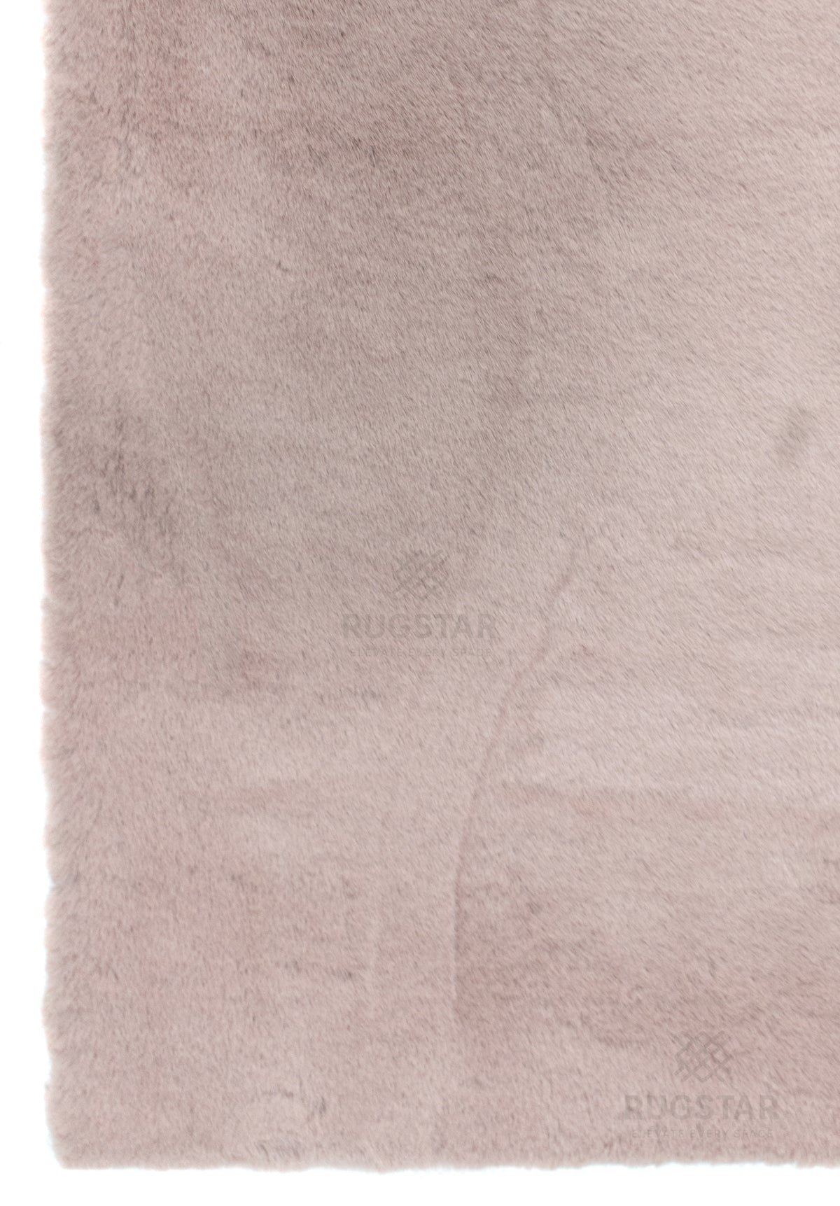 Blush Pink Faux Rabbit Fur Puffy Carpet ‚Romantic Soft-Tone Luxury Rug for Bedrooms