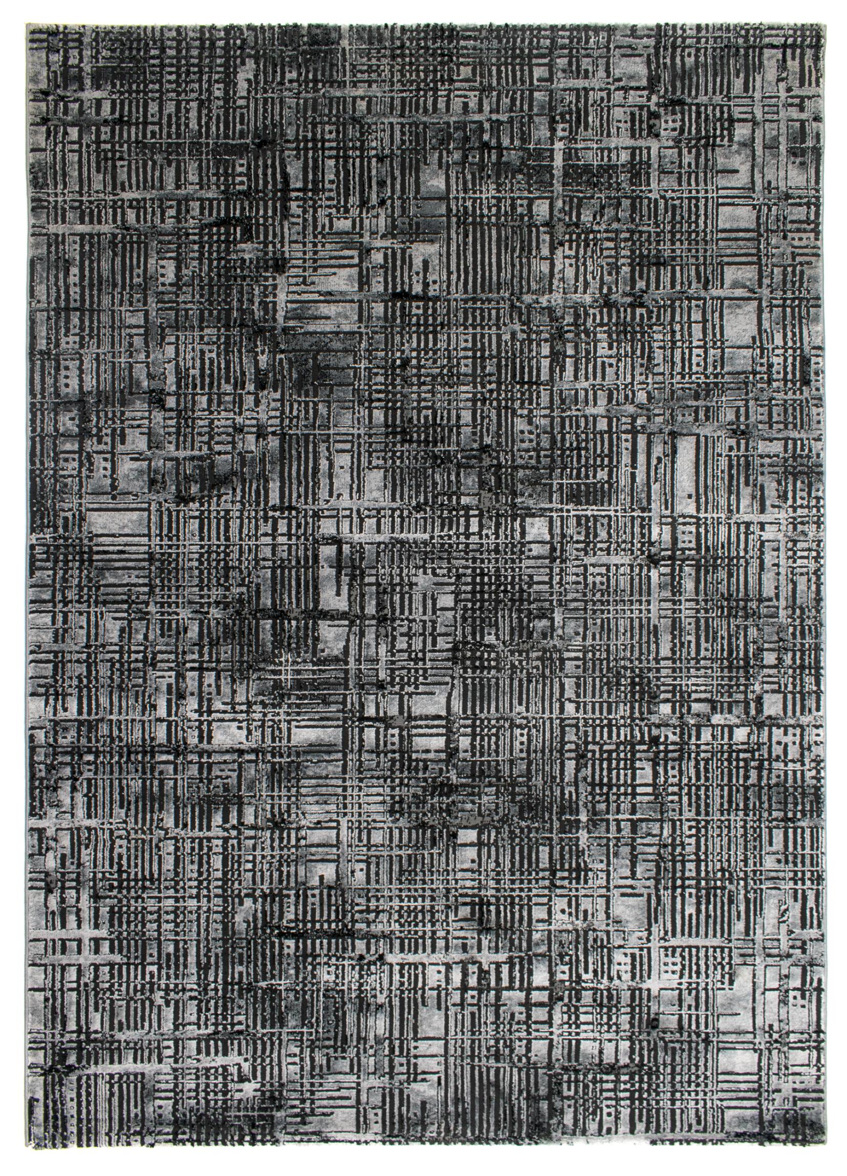 Metro Modern Abstract Carpet – Premium Turkish Polyester Blend with Plush Pile