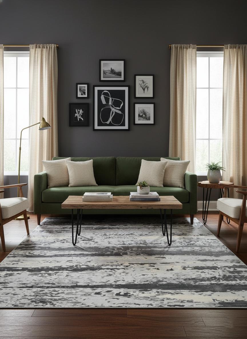 Metro Luxe Area Carpet - Charcoal Silver Mix