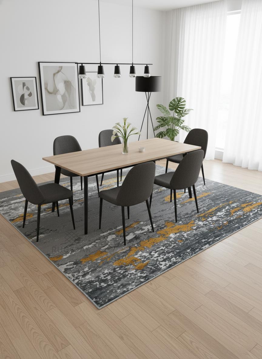 Metro Premium Carpet - Steel Grey Gold Touch