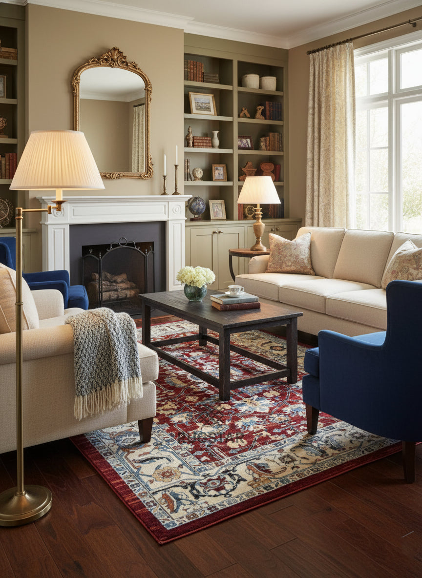 Topkapi Maroon Heritage Carpet – Luxurious Turkish Floral Design