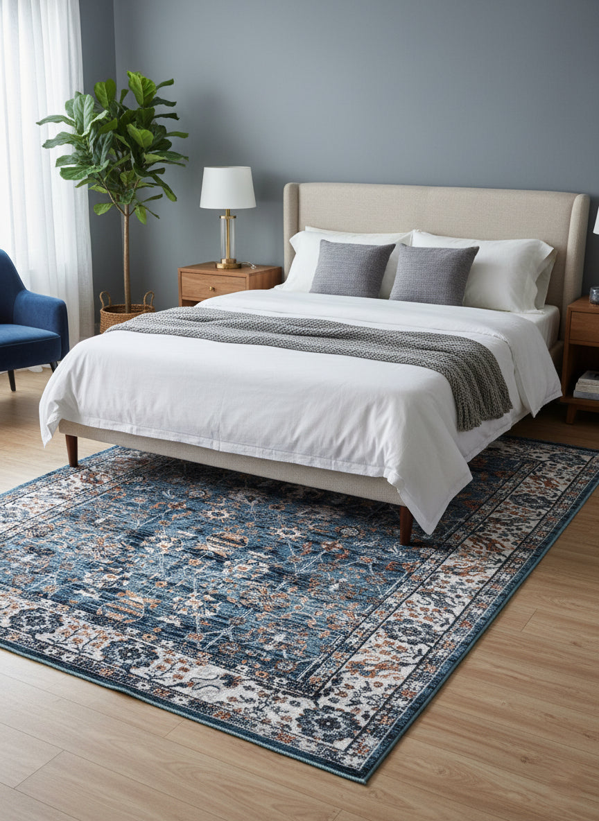 Topkapi Teal Heritage Carpet – Classic Turkish Medallion with Contemporary Hue