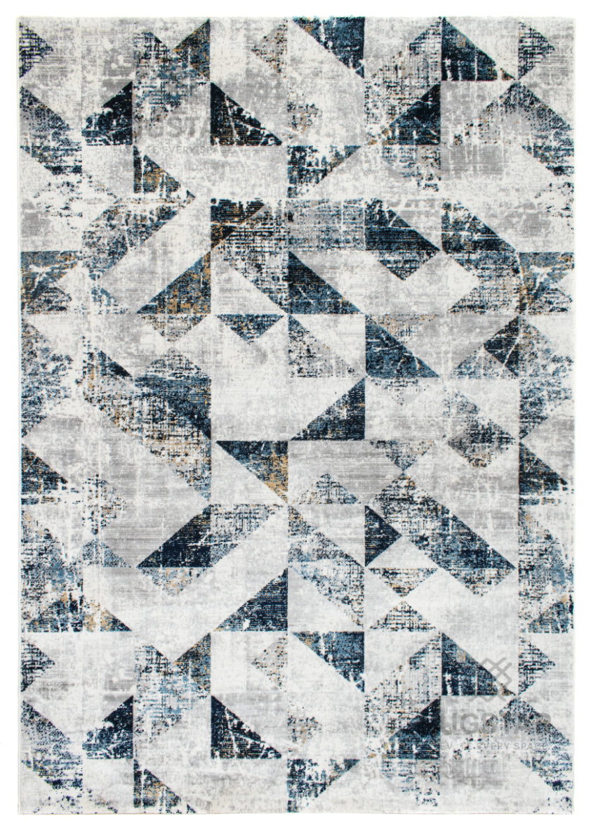 Topkapi Silver Geometric Carpet – Abstract Balance in Cool Neutral Shades