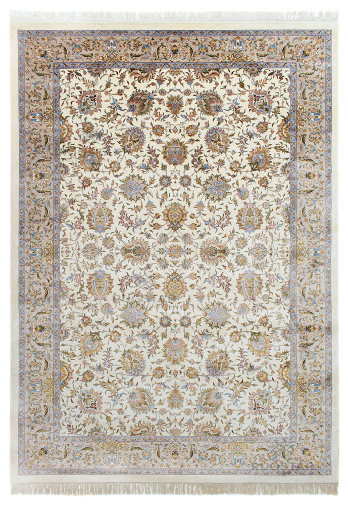 Persian Silk Carpet - Ivory Garden of Isfahan