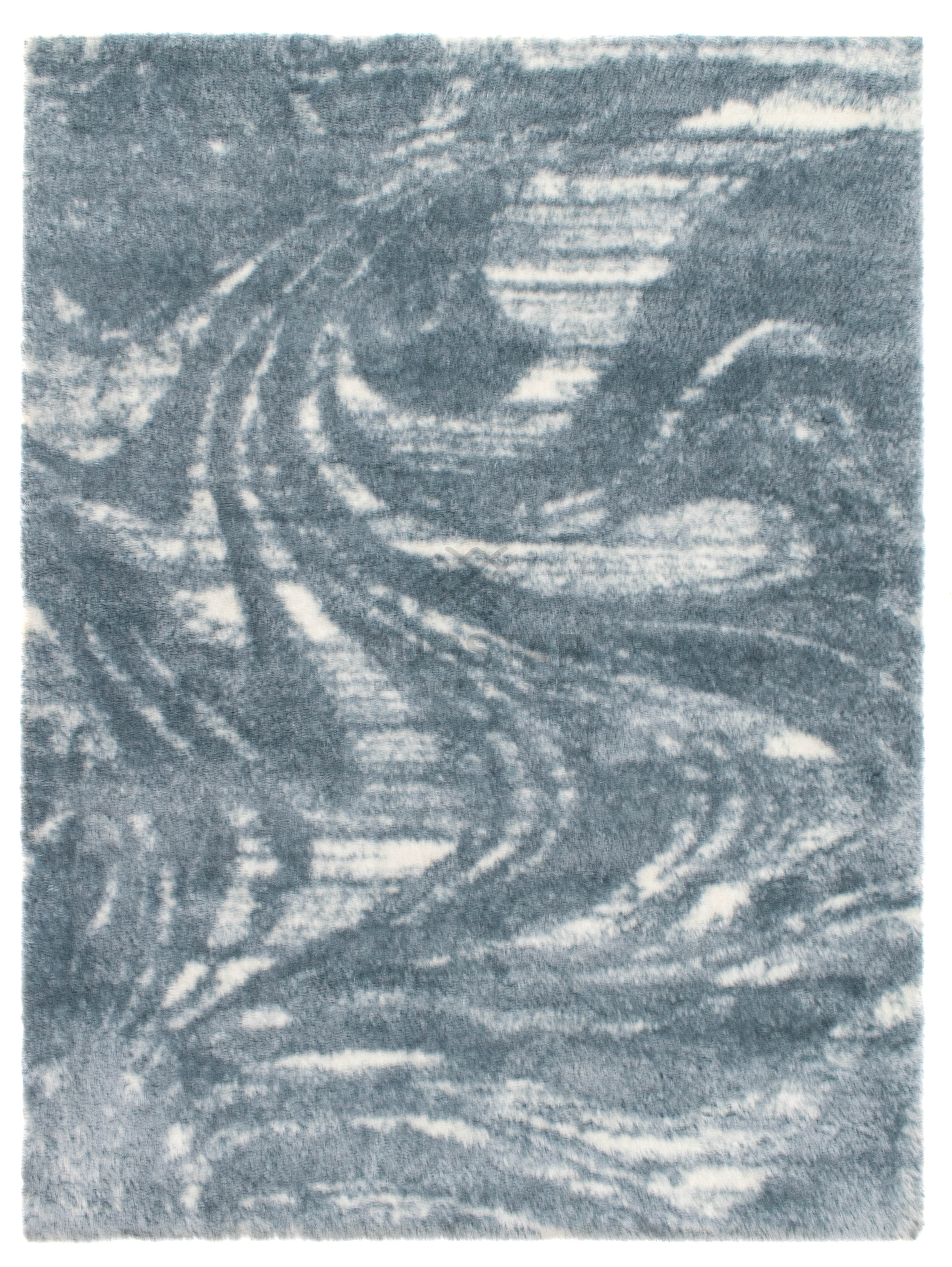 Turkish Washable Shaggy Carpet – Soft Blue Texture