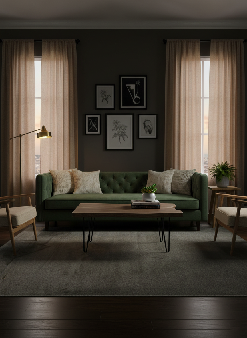 Earth Ember – Premium Puffy Faux Rabbit Fur Carpet