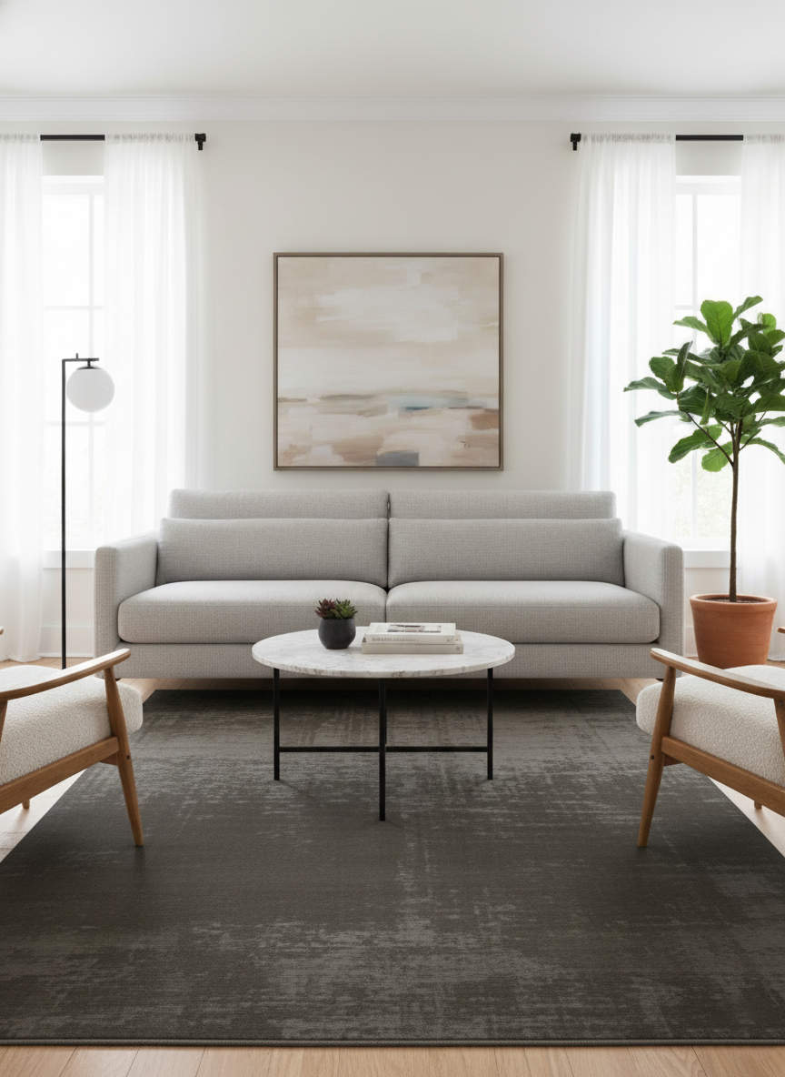 Earth Ember – Premium Puffy Faux Rabbit Fur Carpet