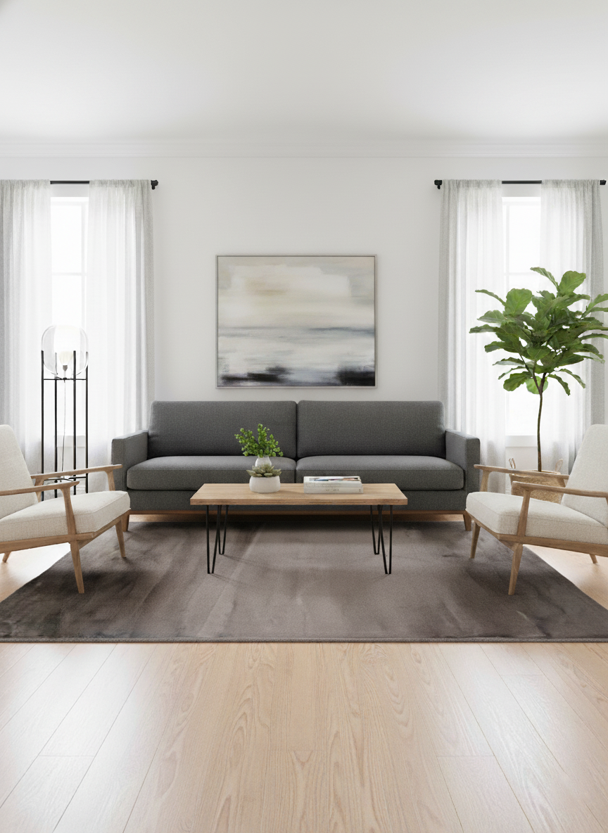 Mocha Serenity – Puffy Faux Rabbit Fur Carpet