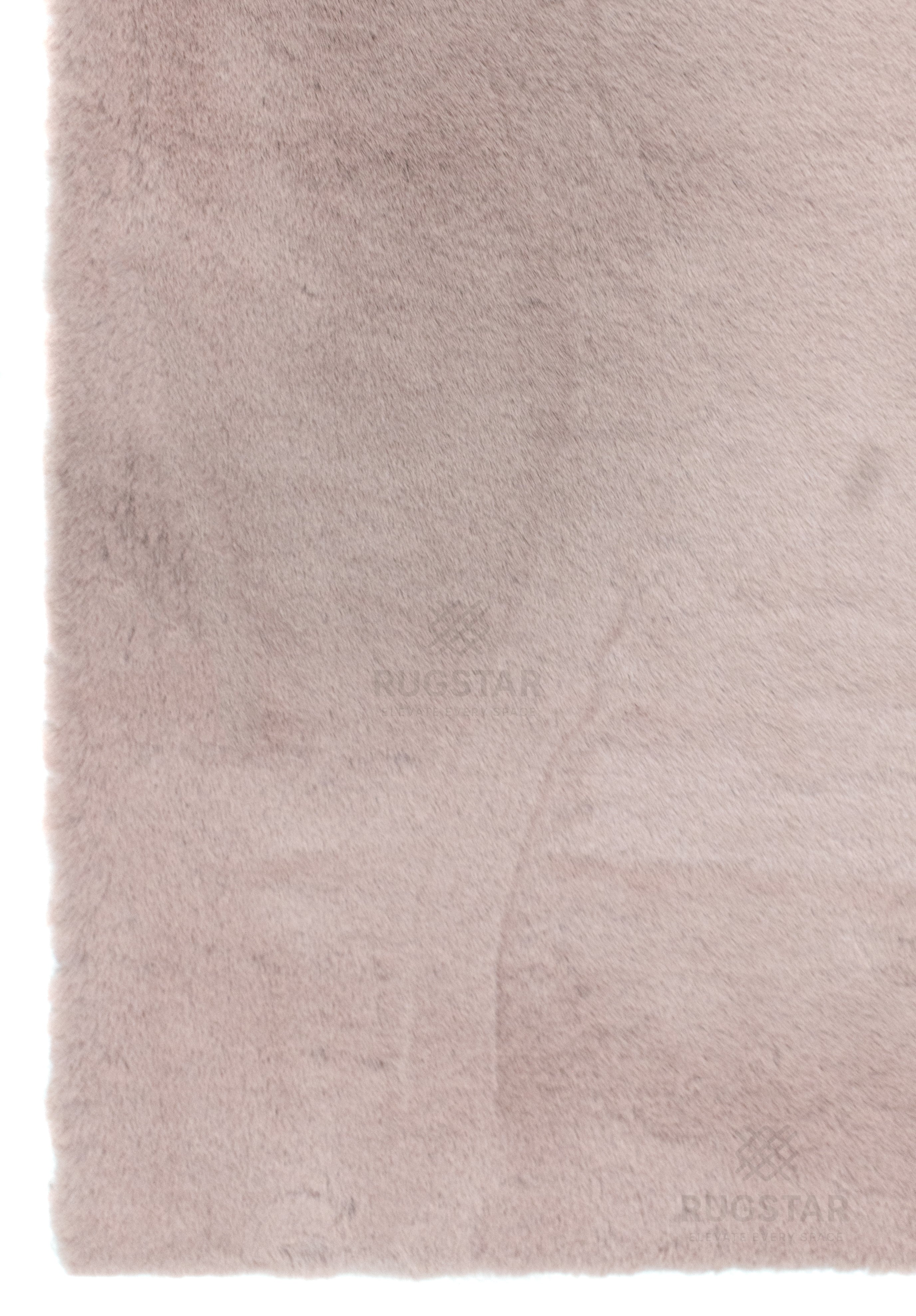 Blush Pink Faux Rabbit Fur Puffy Carpet – Romantic Soft-Tone Luxury Rug for Bedrooms