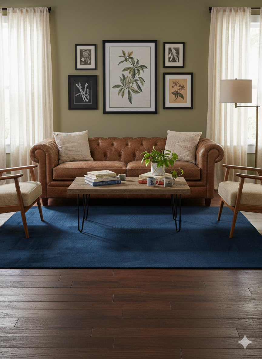 Midnight Opulence – Handwoven Puffy Faux Rabbit Fur Carpet