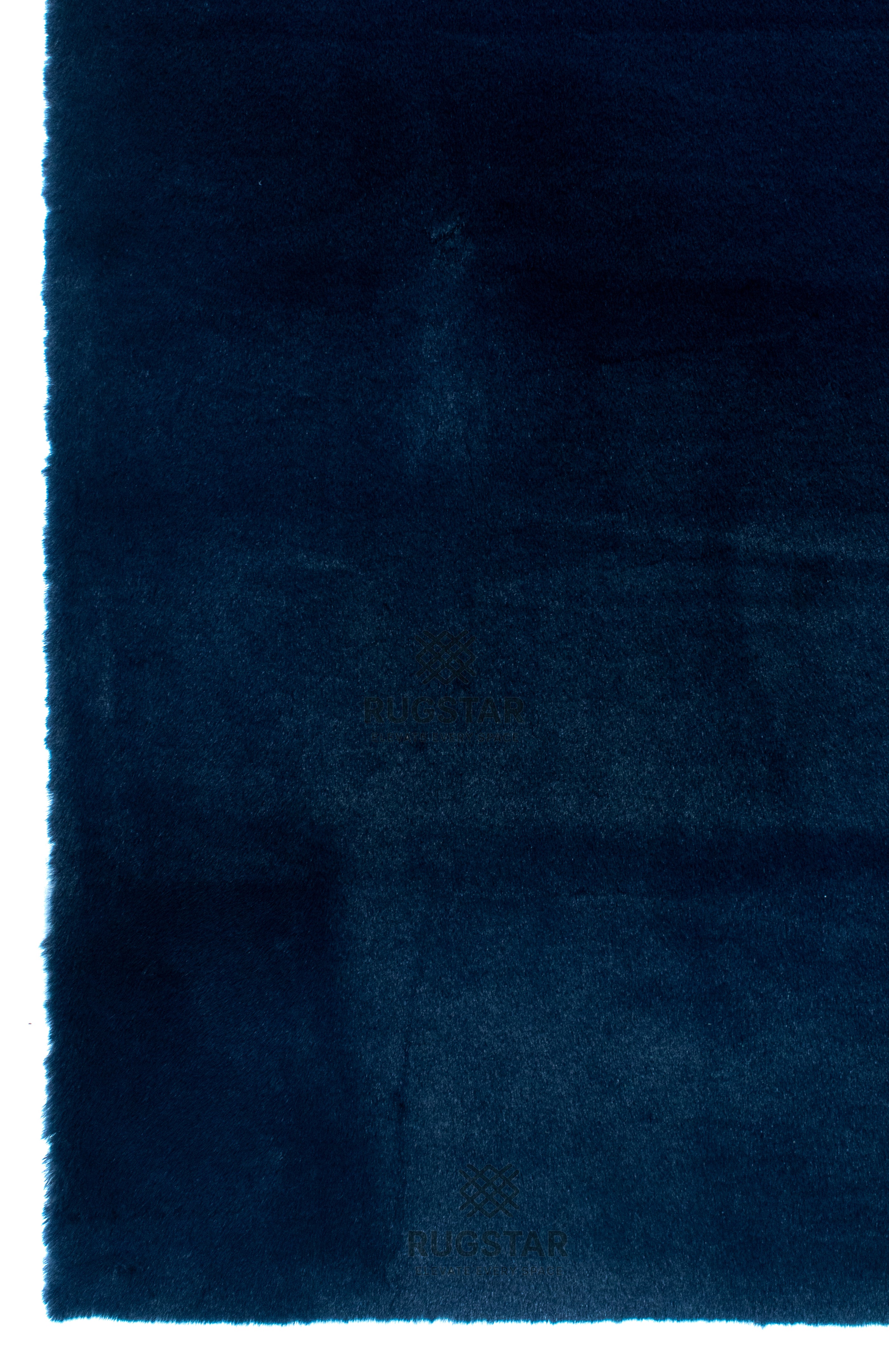 Midnight Opulence – Handwoven Puffy Faux Rabbit Fur Carpet