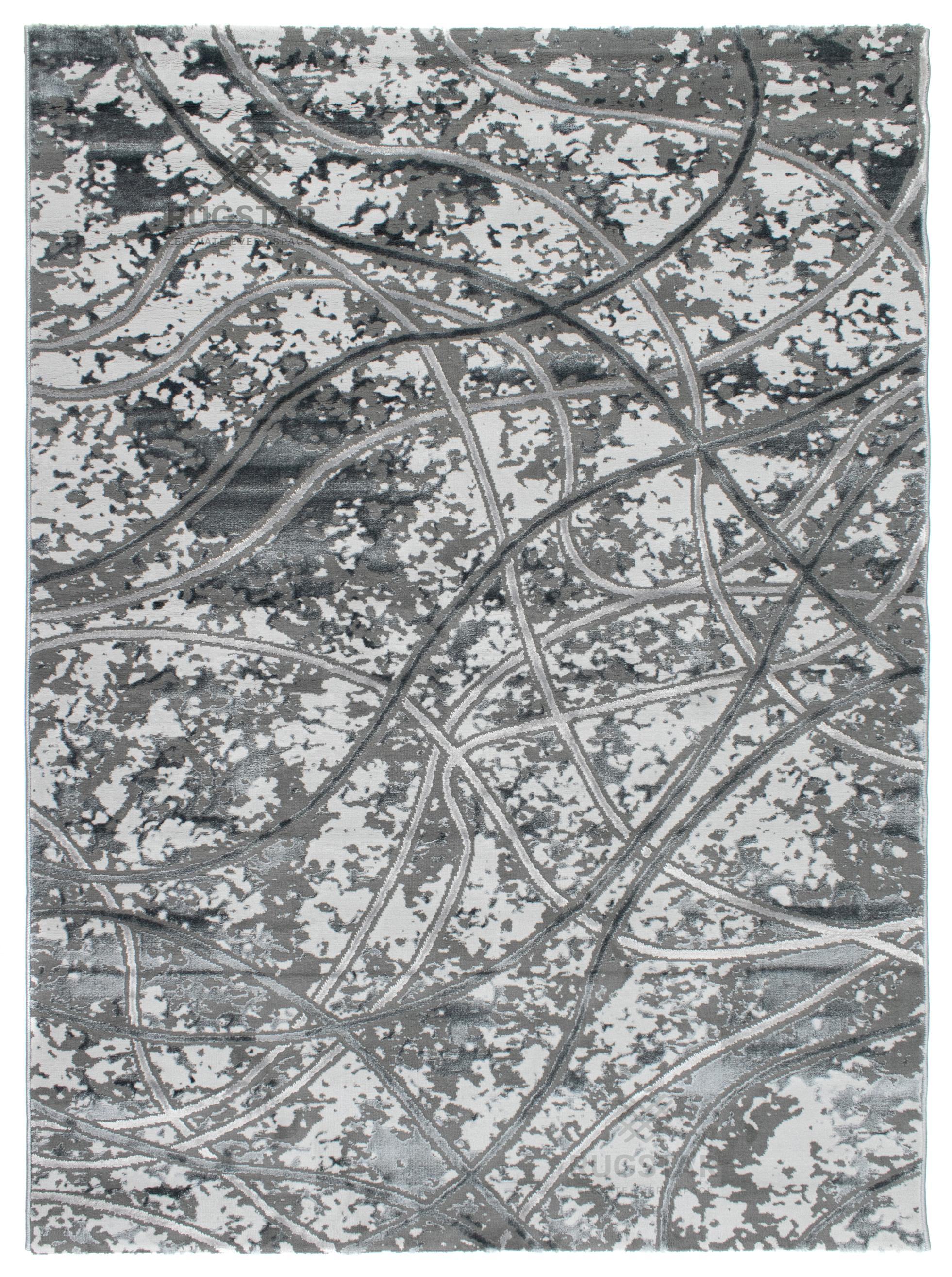 Metro Geometric Pathway Carpet - Grey Charcoal Fusion