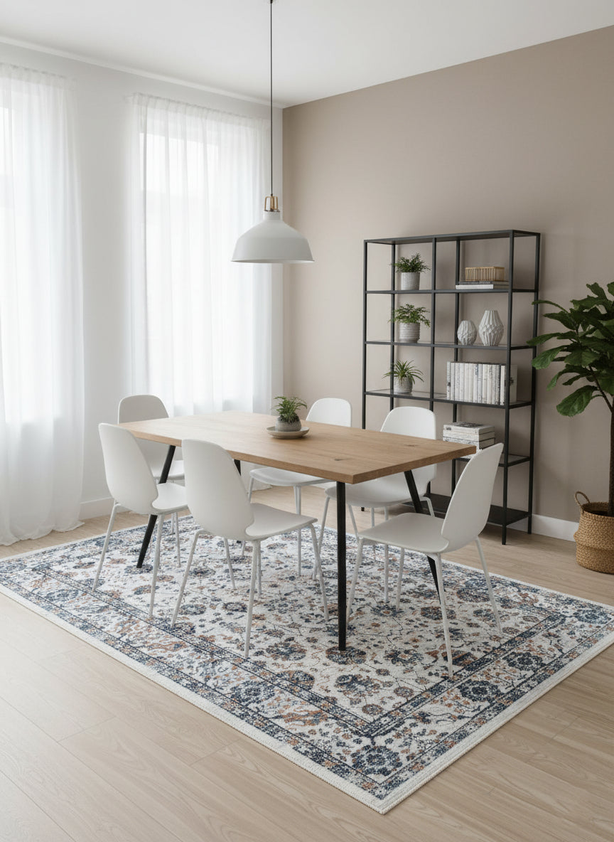 Topkapi Ivory Botanical Carpet – Delicate Floral Pattern in Soft Classic Tones