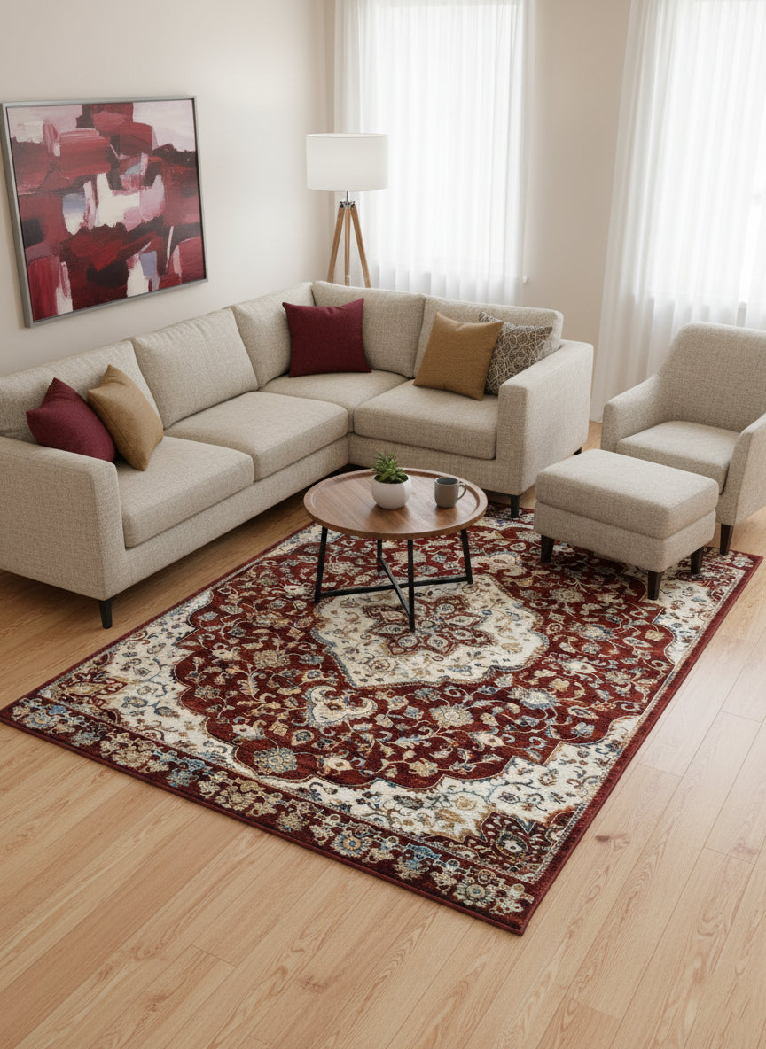 Topkapi Rust Persian Carpet – Warm Classic Design with Ornamental Detailing