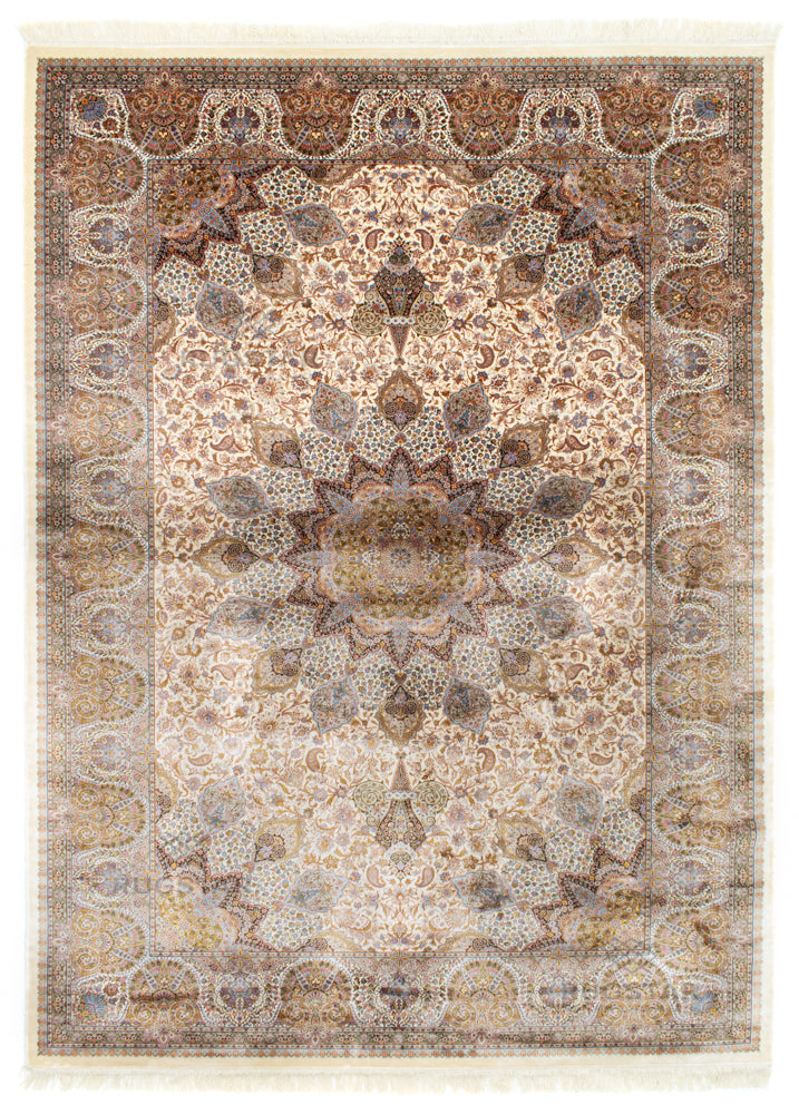 Persian Silk Carpet - Ivory Star Heritage